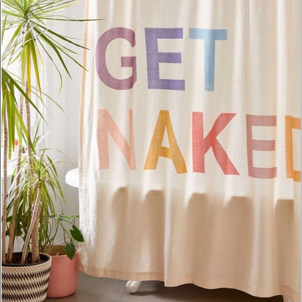 UO Get Naked Shower Curtain